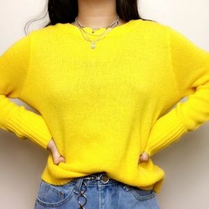 yellow sweater/knitted/H&M/long sleeve